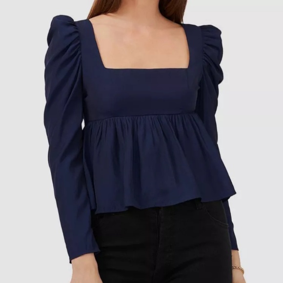 1 State Navy Blue Blouse - Picture 1 of 4